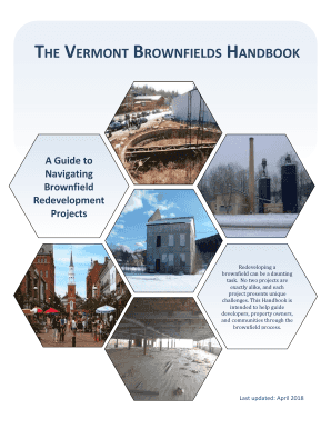 The VERMONT BROWNFIELDS HANDBOOK  Form