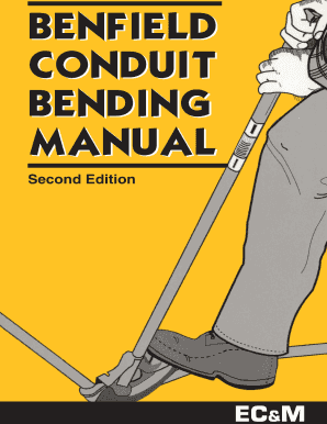 Benfield Conduit Bending Manual PDF  Form