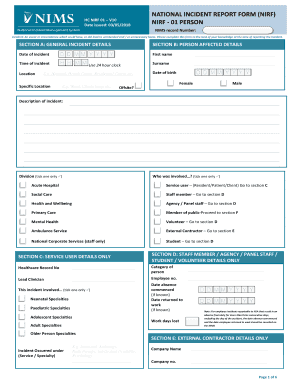 Hse Incident Report Form