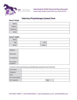 Veterinary Referral Form Template