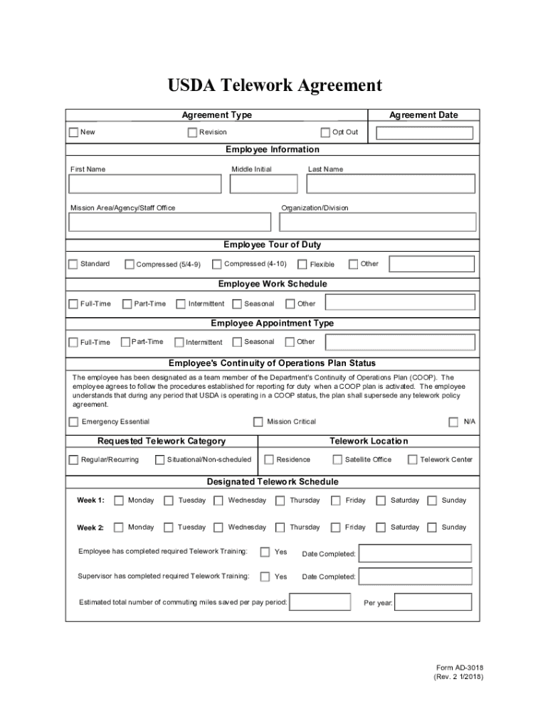 Get and Sign USDA AD 3018 2018-2022 Form