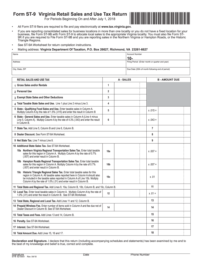  Form St 9 2018