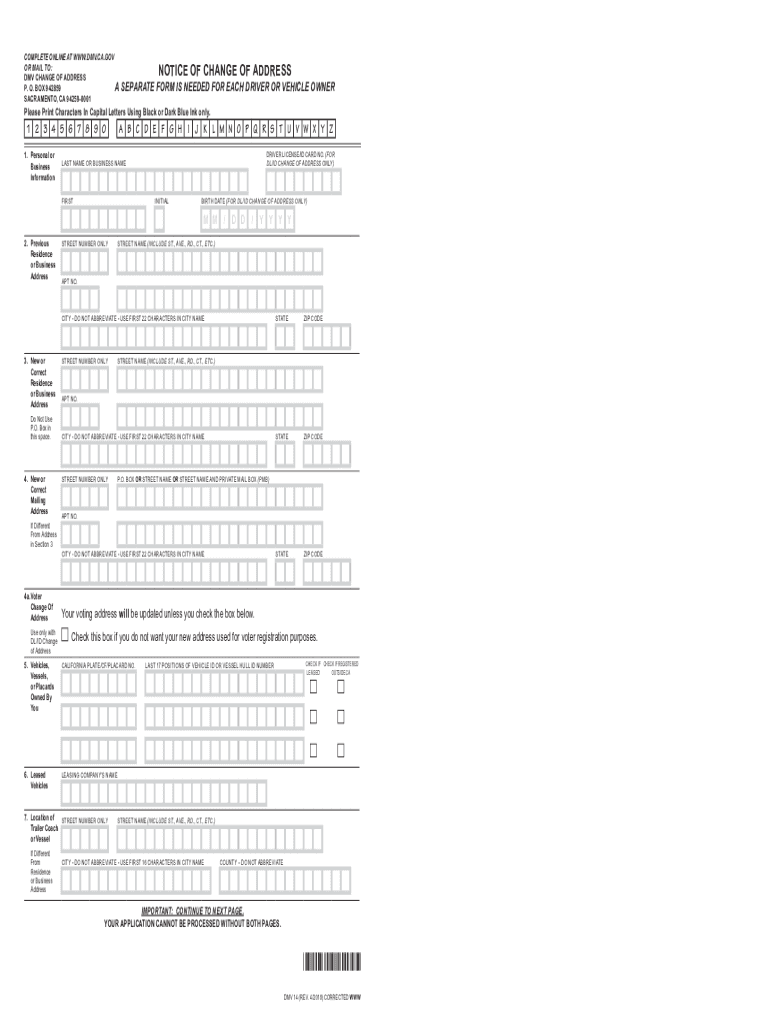  Dmv 14 Form California 2018-2024