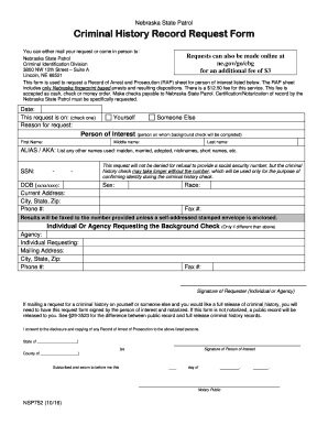  Nebraska Form State Patrol 2016-2024