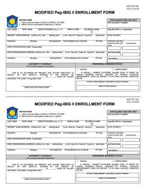  Modified Enrollment Form 2018