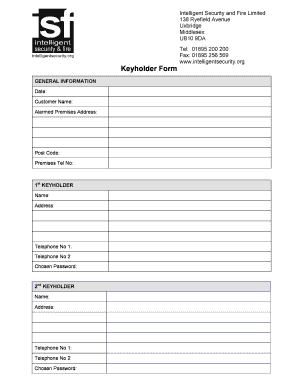 Key Holder Form