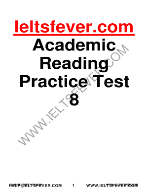 Fever Reading PDF  Form