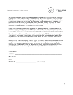 VFS Consent Form VFS Global