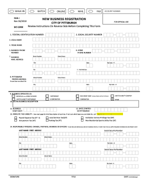 Business Pittsburgh Form