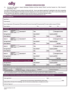  Ownership Verification Form CDD 11 2017