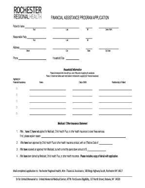  Rochester Regional Financial Assistance Application 2017-2024