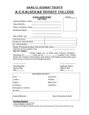 Kalsekar Trust  Form