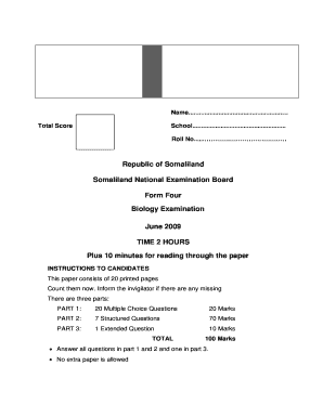 Biology Form 4 Somalia PDF