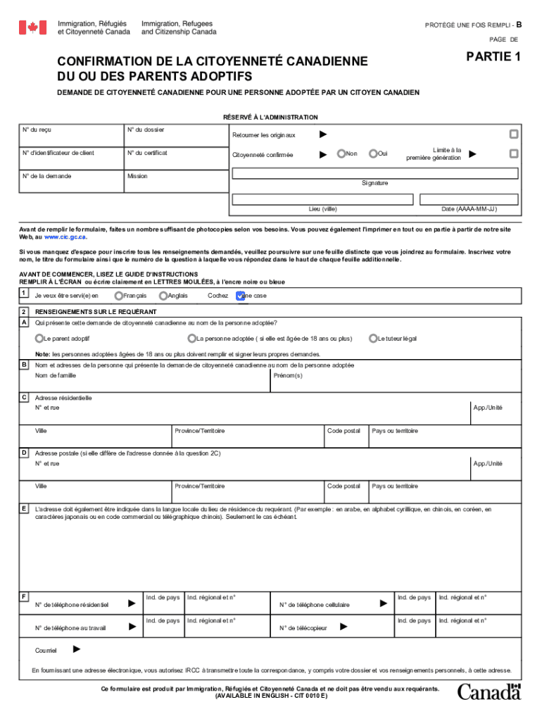 CIT 0010 F  Form