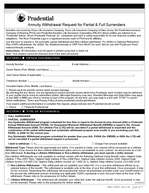 Annuity Contract Prudential Financial  Form