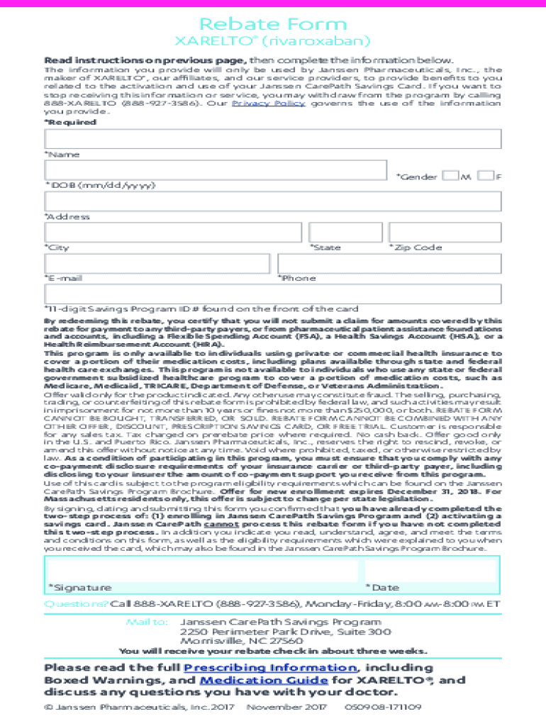  Rebate Form