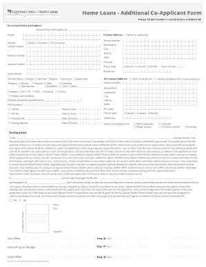 Ujjivan Loan Application Form