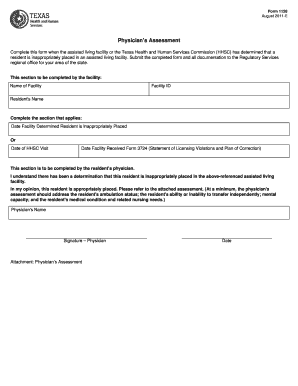 Physicians Assessment Form 1126