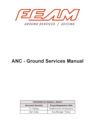 ANC Ground Services Manual FEAM Ground Services and Deicing  Form