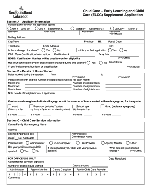 Elcc Supplement Form