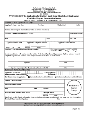 Attachment R  Form