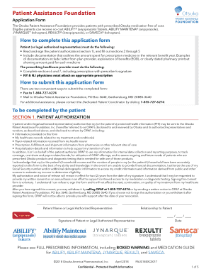 Otsuka Patient Assistance Application PDF  Form