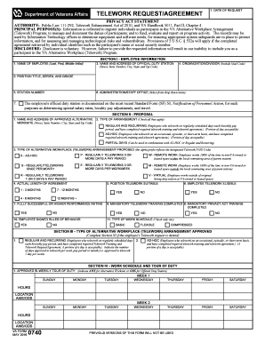 Va Form 0740