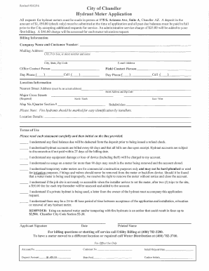  City of Mesa Hydrant Meter Application 2016-2024