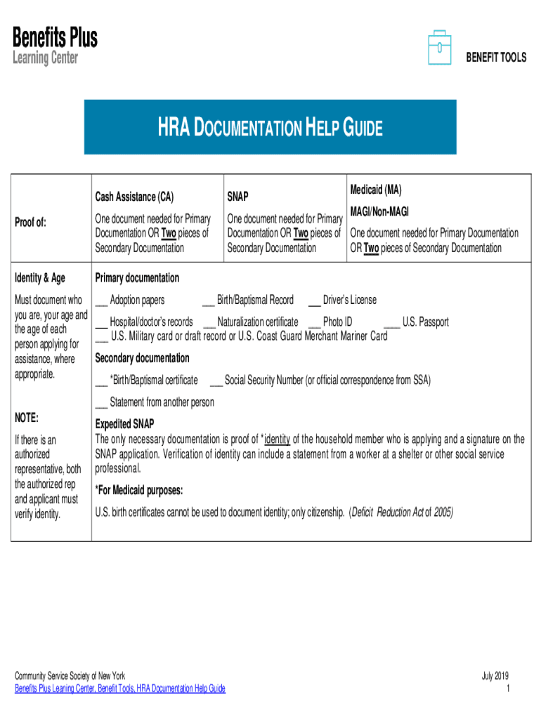  HRA DOCUMENTATION GUIDE Amazon Web 2019-2024