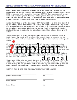 Prf Consent Form