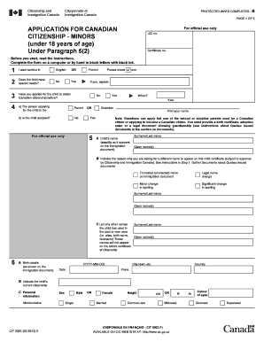  Example of How to Fill a Form for Canadian Citizenship 2013