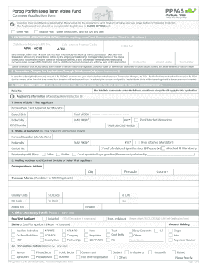Parag Parikh Common Application Form