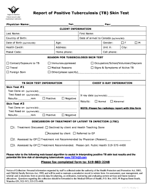 Tb Positive Report  Form