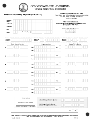  Virginia Fc21 Form Fc21 2012-2024