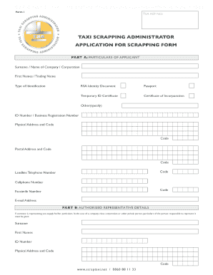 Taxi Scrapping Forms