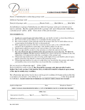  Garage Sale Permit Application City of Worthington 2022