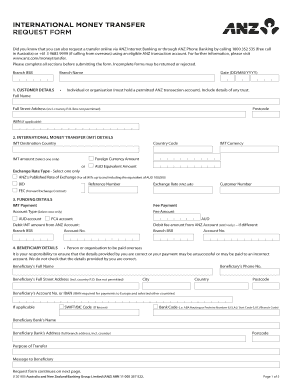 International Money Transfer Form