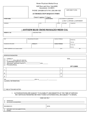 Nivano Authorization Form