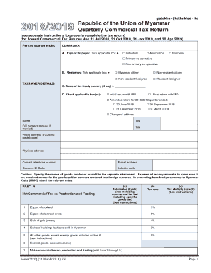 Quarterly Commercial Tax Return Form