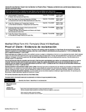 Modified Official Form 410