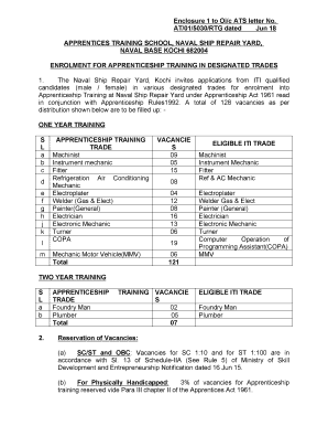 Enclosure 1 to Oic ATS Letter No AT015030RTG Dated Jun 18  Form