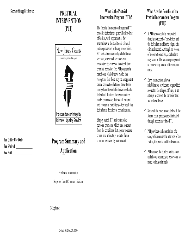  Nj Pti Form 2016-2024