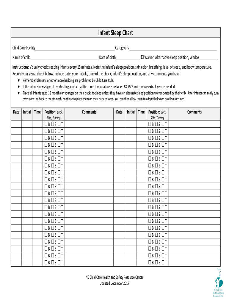 Nc Infant Sleep  Form