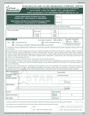 Star Health Insurance Claim Form Filled Sample PDF