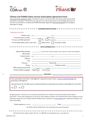 Cdanet  Form