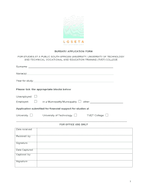 Lgseta Bursary  Form