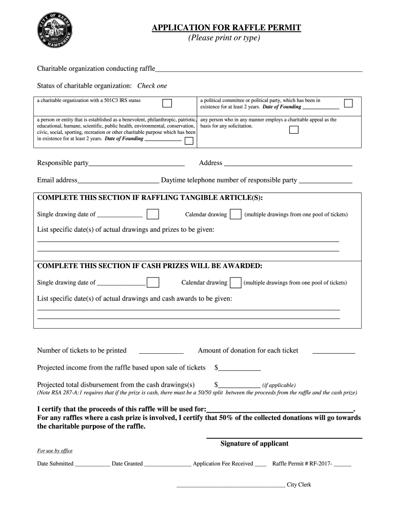 Raffle Permit  Form