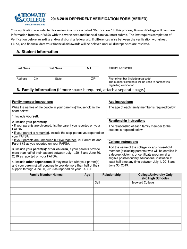  Broward College Form 2018-2024