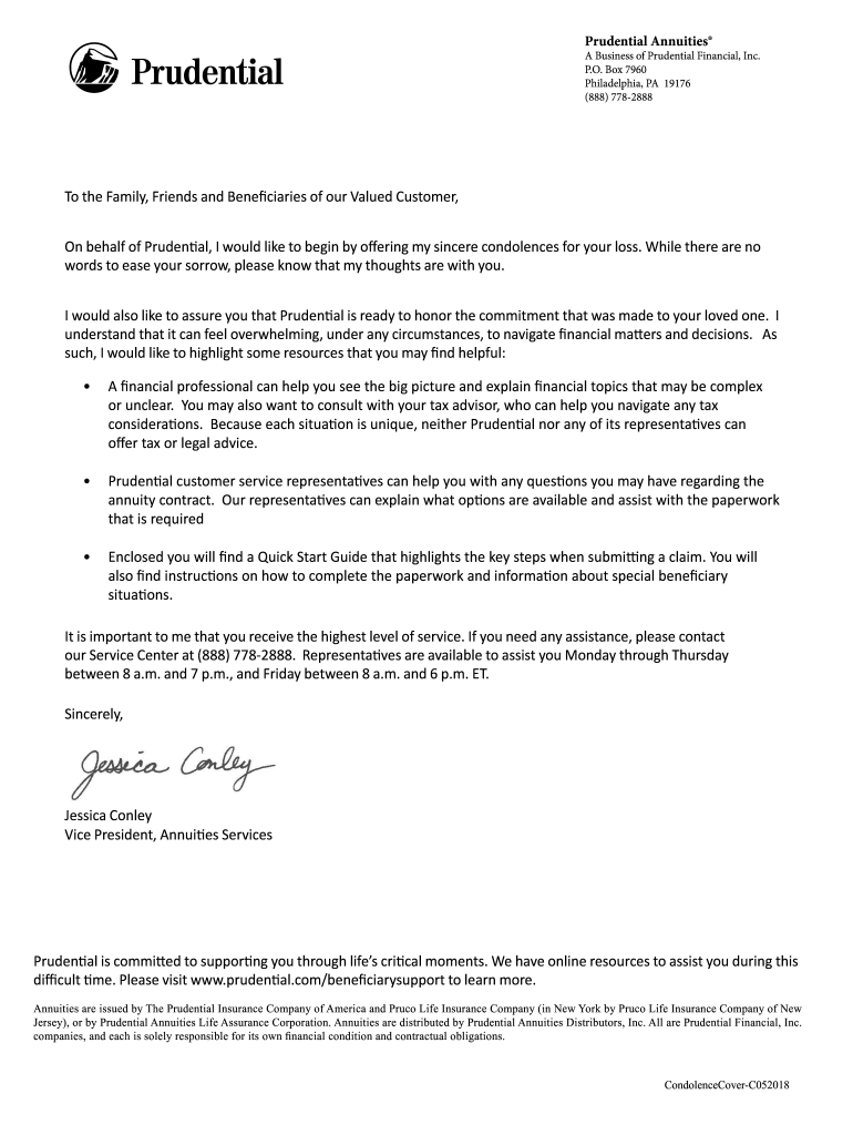  Prudential Annuity Beneficiary Claim Form 2018
