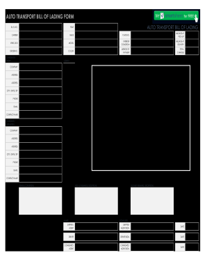 Transport Bill Lading Form